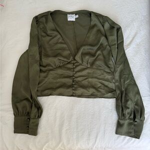 princess polly green long sleeve top